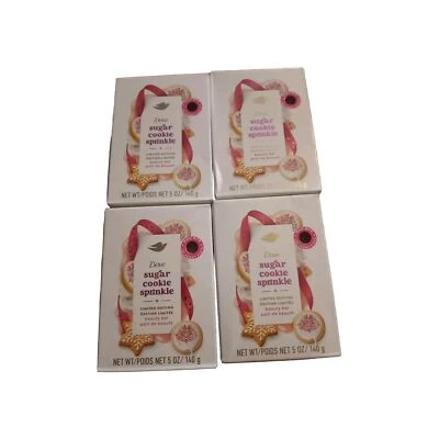 Dove Lot Of 4 Limited Edition Beauty Bar Soap - Sugar Cookie Sprinkle, 5 Oz Each