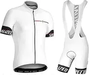 [BOTIZR] Men's Cycling Jersey Set,3D Padded Cycling Bike Bib Shorts,Quick-Dry Breathable Bicycle Jersey (Color : C, Size : XX-Large)
