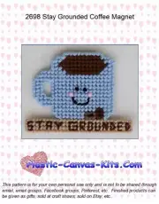 Stay Grounded Magnet-Plastic Canvas Pattern or Kit
