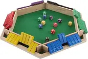 WESIEVYA Interactive 6-Sided Mahjong Table Game Felt Perfect for Christmas Ktv Bars Social Gatherings