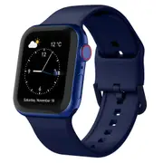 For Apple Watch SE,40-mm Case,Pin Buckle Silicone Watch Band,Midnight Blue