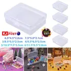 1-10Pc Mini Clear Plastic Small Box Hook Jewelry Earplugs Container Storage Case