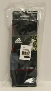 Adidas Socks Climalite Formotion Team Speed Black/Red/Gray "New" Size L