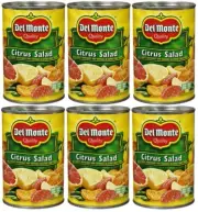 Del Monte Citrus Salad, 15 oz (6 Cans) Red White Grapefruit Oranges Light Syrup
