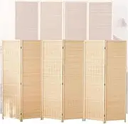 3/4/5/6 Panel Short Room Divider,Folding Privacy Screens,Sturdy and Practical,for Bedroom Studio Kindergarten(Color2,120x40cm-6panel)