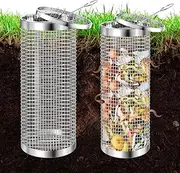 UNIFAMILY Compost Bin Outdoor, Inground Worm Composting Bin Kit for Raised Garden Beds at Home, 2 PCS Farm Compost Bin for Garden, Reducing Food Waste Composting Systems Sustainable Worm Composter