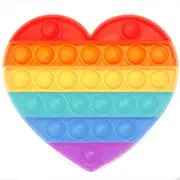 Rainbow Heart Push And Pop Toy