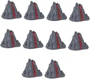 Gogogmee 10pcs Volcano Model Volcano Figures Toy Volcano Humidifier Simulation Volcano Fake Volcano Toy Aquarium Fish Tank Decoration Therizinosaurus Coil Mini Preschool Toolkit Plastic