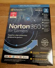 NORTON 360 FOR GAMER INTERNET SECURITY 2024 ( 3 DEVICES /1 YEAR) Ships FAST !!