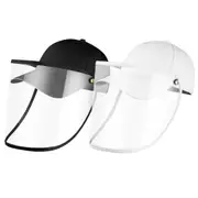 2X Outdoor Protection Hat Anti-Fog Pollution Dust Protective Cap Full Face HD Shield Cover Adult Black/White LUZ-HatAdultBLK-WHT