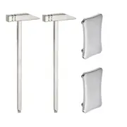 2pcs Double Face Steel Hammer 6" Square Hard Head Mallet with Steel Plate