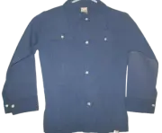 NWT Vintage blue kids boys shirt with pearlized button snaps size 7 unbranded