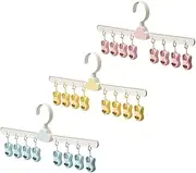 KITANDOVE 3pcs Space Saving Clothes Drying Hanger with Clips Cute Laundry Rack for Socks Underwear and Accessories Efficient Drying for Clothes and More