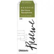 D'Addario Woodwinds Rico Reserve Baritone Saxophone Reeds, Strength 3, - 5 Reeds