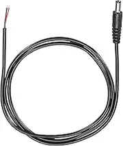 uxcell DC Power Pigtails Cable, 5.5mm x 2.5mm Male Barrel Plug Connector to Bare Wire Open End 100cm for CCTV Camera, DVR, LED Strip
