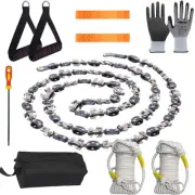 Rope Saw for Tree Cutting – Dual-Sided Manganese Steel Chain for High Limb Tr...
