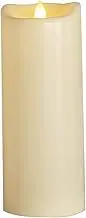 YINCHI Waterproof Outdoor Battery Operated Flameless Tall Pillar Candle with Timer Large White Plastic Realistic Flickering Fake Electric LED Light for Lantern Wedding Christmas Decorations D4”xH10”