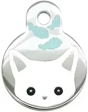 Customized Cat and Dog Name Phone Number Address Label Personalized Pet Tags Anti-Lost Pet ID Tags Stainless Steel Pet ID Tags Cat and Dog Collar Accessories,F