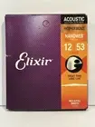 Elixir 16052 Nanoweb Acoustic Guitar Strings Light 12-53 Phosphor Bronze NEW