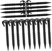 TOGEVAL 40Pcs Outdoor Tent Pegs Windproof Plastic Ground Stakes for Camping Lightweight and Durable Tent Support Accessories for Mud and Beach Use