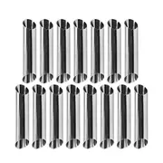 Brioche Bread Loaf Cannoli Tubes Stainless Steel Cannoli Forms 15Pcs Non-Stick Cream Horn Danish Pa As Shown
