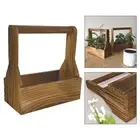 Wooden Planter Pot Plant Pot Planting Container Elegant Rustic Flowerpot with