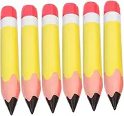 6 Pack Pvc Inflatable Pencil Decorations for Back to School Giant Pencil Balloons Toys Wall Blackboard Props
