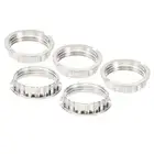 5 Pack G9 Light Socket Rings Holder for 1-1/16in Dia. Lamp Socket Silver