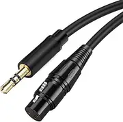 XMUXI 3.5mm Male to XLR Female Balanced Cable 1/8 Inch TRS to XLR Stereo Audio Microphone Cable Mic Cord (1 Meters)