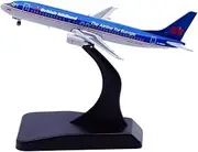 Pre-Built Model Aircraft 9CM Scale Die-cast Airplane Model 1/400 for British Midland Airways B737-400 G-OBMG Aircraft Display Piece Miniature Airplane Model