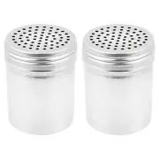 (Set of 2) Dredge Shakers 10 oz, Stainless Steel Spice Shakers5216