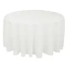 10 pc 132" Round Polyester Tablecloth Fabric Linen Cloth Dinner Wedding