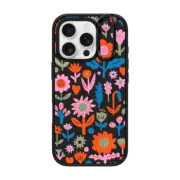 iPhone 16 Pro Impact Ring Stand Case MagSafe Compatible Retro Plants by The Printed Peanut