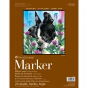 Strathmore Marker Paper Pad 11"X14"-50lb Smooth 24 Sheets 62497110