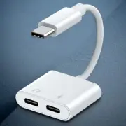 Premium Real 2in1 Dual Type-C USB 3.1 to Headphone AUX Cable for nubia Z17 Phone