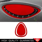 For Mini Cooper F55 F56 F57 Red Suede Central Console Air Outlet Vent Trim 2PCS (for: Mini)