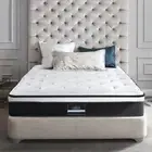 King Mattress Euro Top Bed Bonnell Spring Egg-Shaped Foam Medium-Firm 21cm