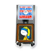 Girl Pearl Earring Sticker Portrait Cute Quirky Fun Kawaii B-Side Label Japan