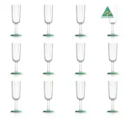 12 x Marc Newson Tritan® Forever Unbreakable Non Slip Flute 180ml - Green Glow