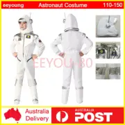 Kids Astronaut Costume Boys Girl Space Suit Spaceman Jumpsuit Dress Up Halloween