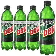 Mtn Dew Zero Sugar 6 Pack 16.9oz Bottles Mountain Dew Zero Calories Citrus Soda