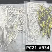 100 Sets Silver and Black 12mm Watch Hands for Epson PC21 Quartz Movement