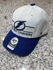 Tampa Bay Lightning Hat, 47 Brand White SnapBack Hat (NWT)