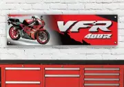 BR221B VFR400R NC30 TYPE 8 GARAGE WORKSHOP FLEXIBLE BANNER SIGN