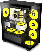 PC Case - Pre-Installed 3 PWM ARGB Fan, ATX Mid-Tower Gaming PC Case, with Type-