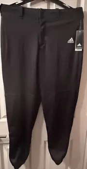 NWT Men’s Large Adidas Climalite Baseball Pants Elastic Band At Hem