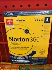 Norton 360 Deluxe - Key Card - 5 Devices - Newest 2025 - Retail