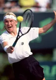 Jana Novotna Czech Republic at the Lipton International Players Ch- Old Photo 1