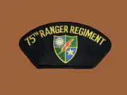U.S MILITARY ARMY 75th RANGER REGIMENT HAT PATCH. 3" X 6" U.S.A MADE
