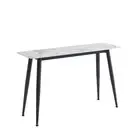 Raimon Furniture Sanjana Polished Ceramic Marble Look Hall Console Hallway Table